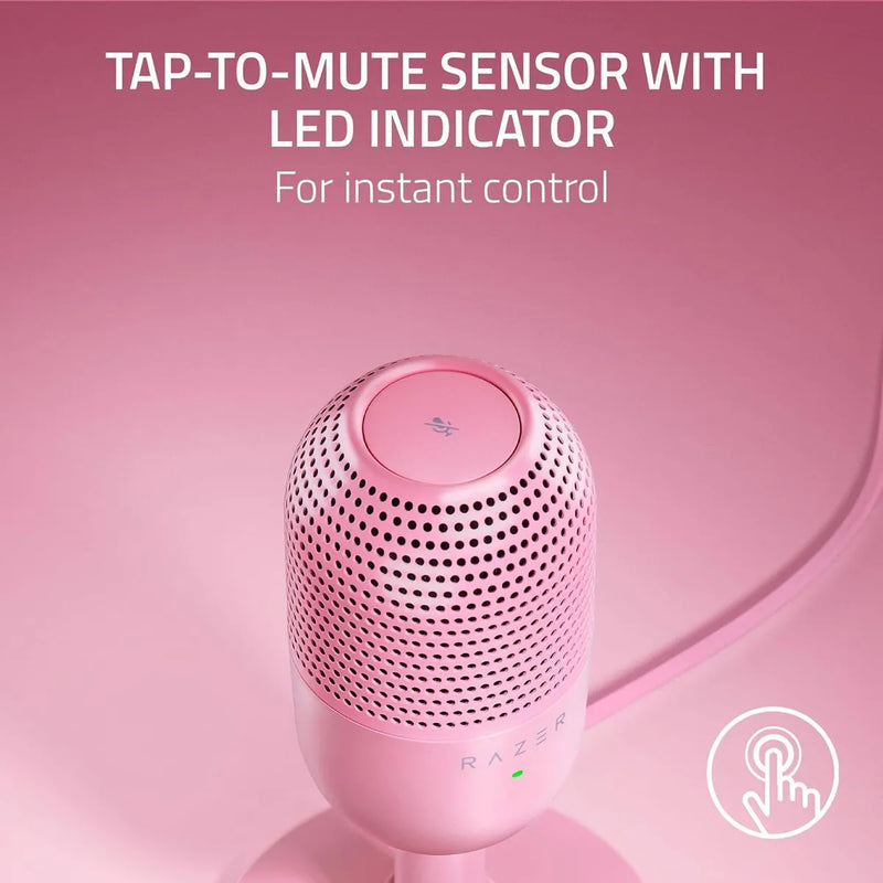 Micrófono Razer Seiren V3 Mini Ultra Compacto Usb Color Rosa