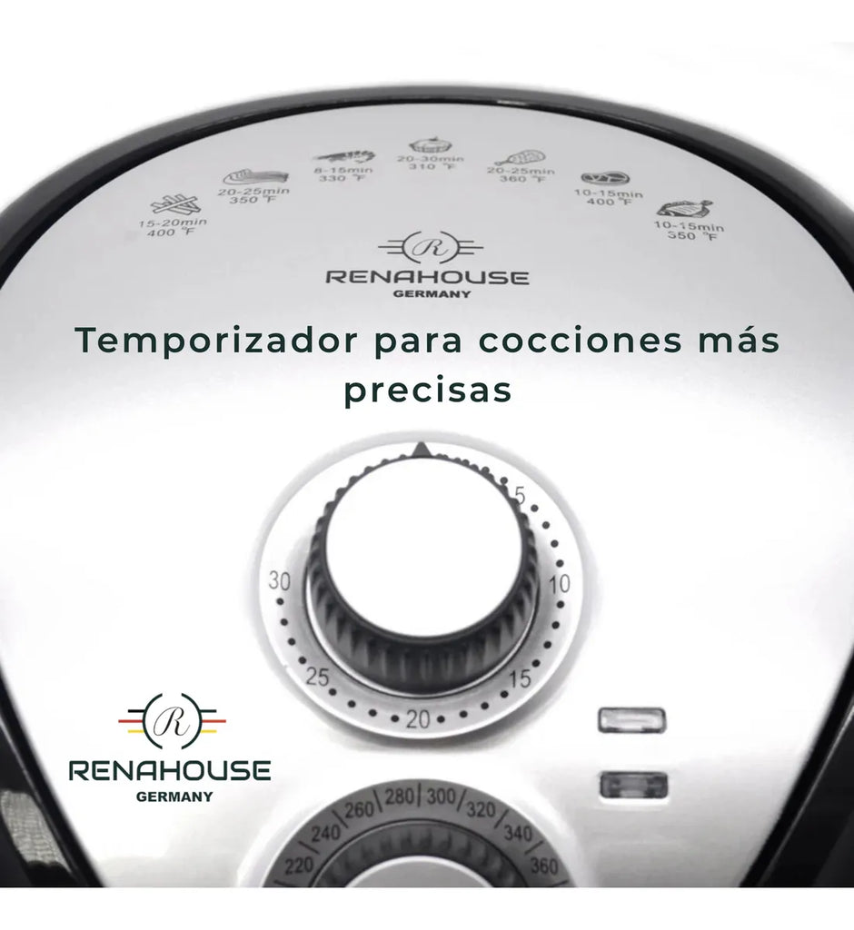 Air Fryer 4.5 L Negro 7 Modos Freidora Aire Hogar Renahouse