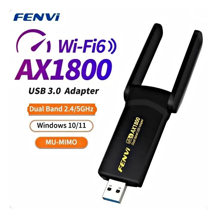 Fenvi Adaptador Usb 3.0 Wifi 6 Ax1800 - Antena Externa