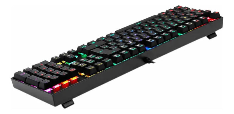 Teclado Gamer Redragon Mitra K551 Spanish Red Switch Black Teclado Negro Idioma Español España