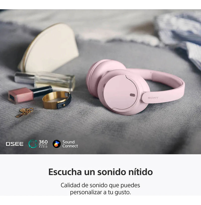 Audífonos Inalámbricos Con Noise Cancelling Wh-ch720n Color Rosado