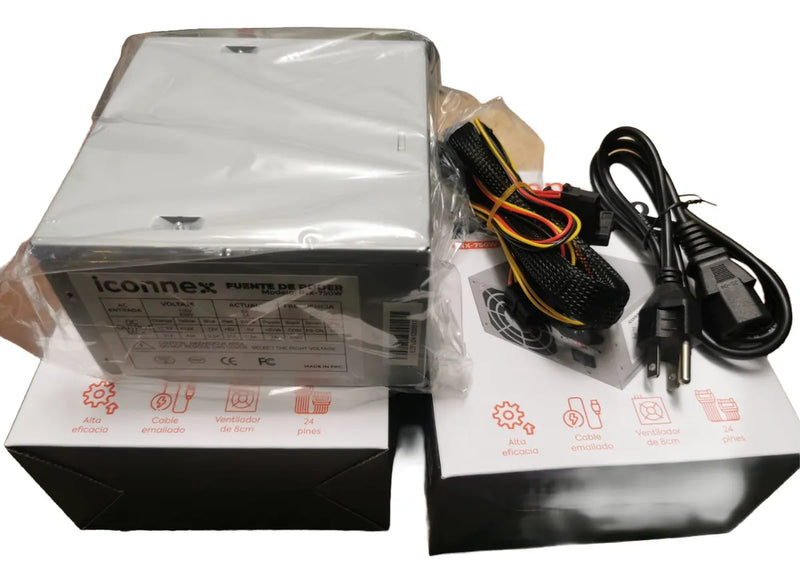 Iconnex Atx 750w Fuente De Poder Alimentación Para Pc Gris