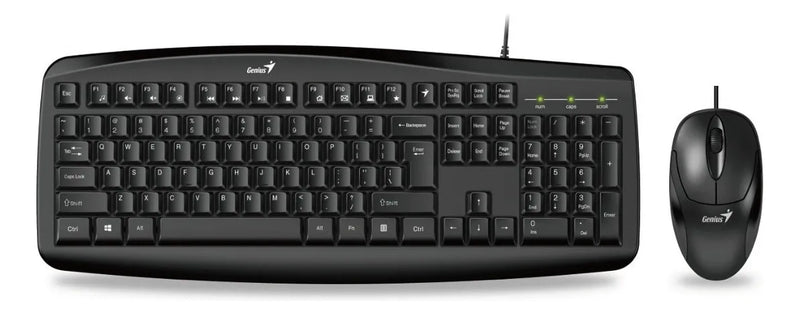 Kit de teclado y mouse Genius KM-200 Español de color negro