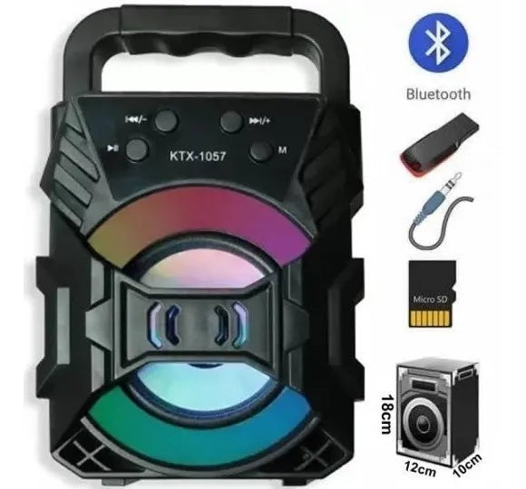 Potente altavoz portátil inalámbrico LED Bluetooth
