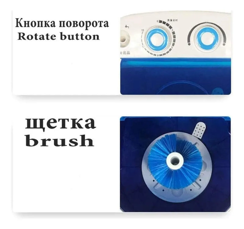 Mini Lavadora Portátil, Semiautomática Azul Claro