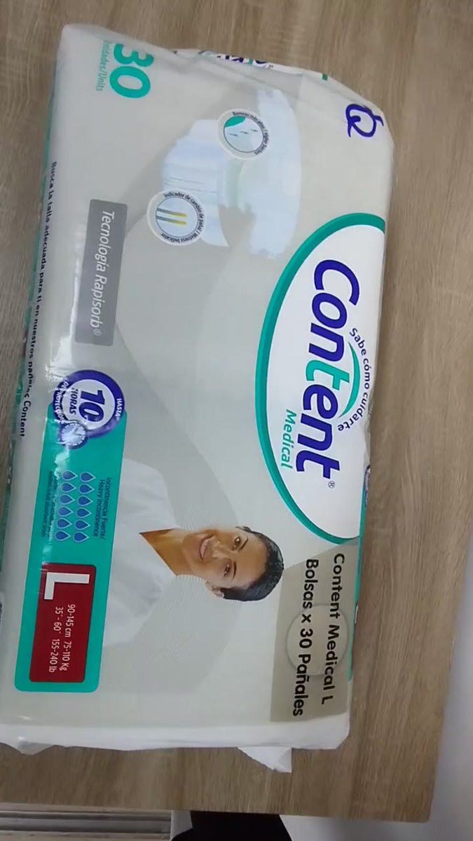 Pañales Adulto Content Medical L Por 30 Unidades L