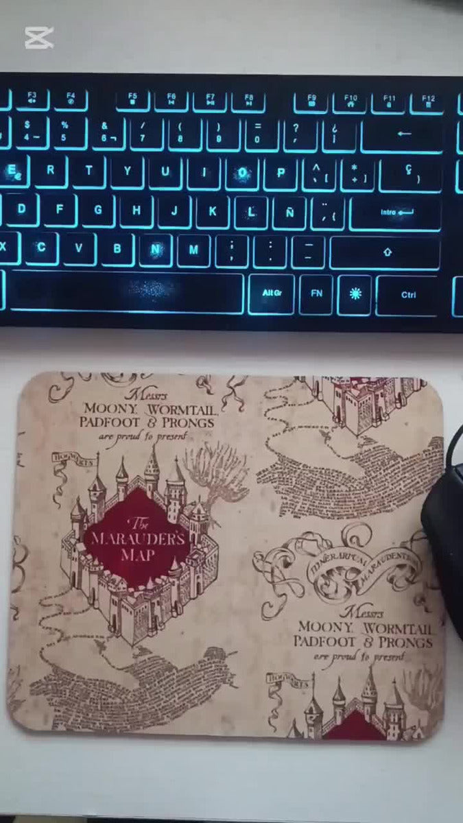 Pad Mouse Pads Harry Potter. Mapa De Merodeadores Negro