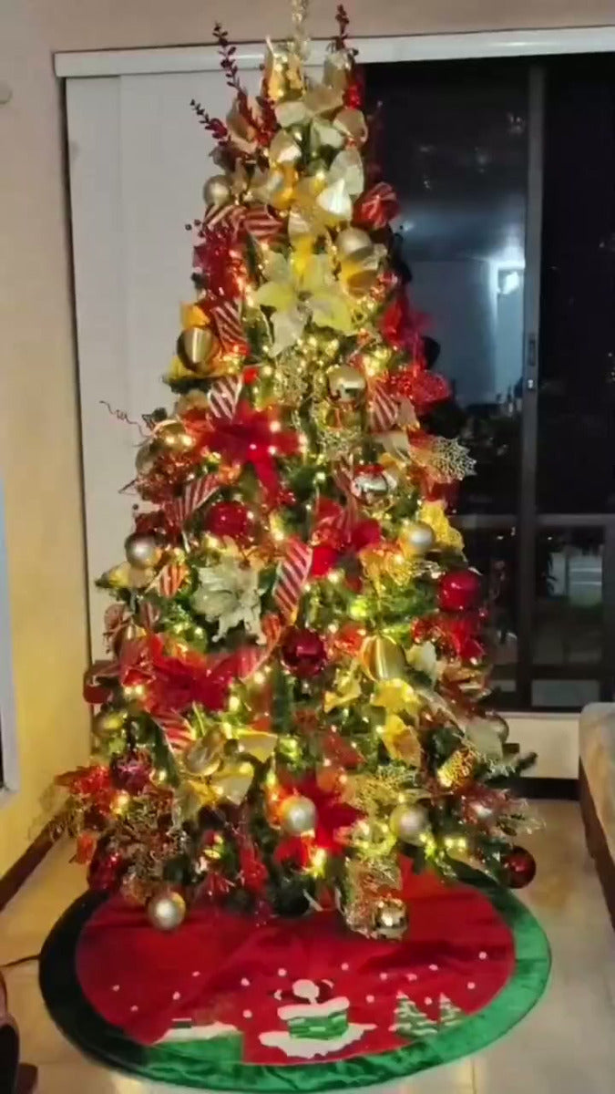 Árbol Navideño Montañes 1.50m Para Guirnalda Luces Bolas Verde