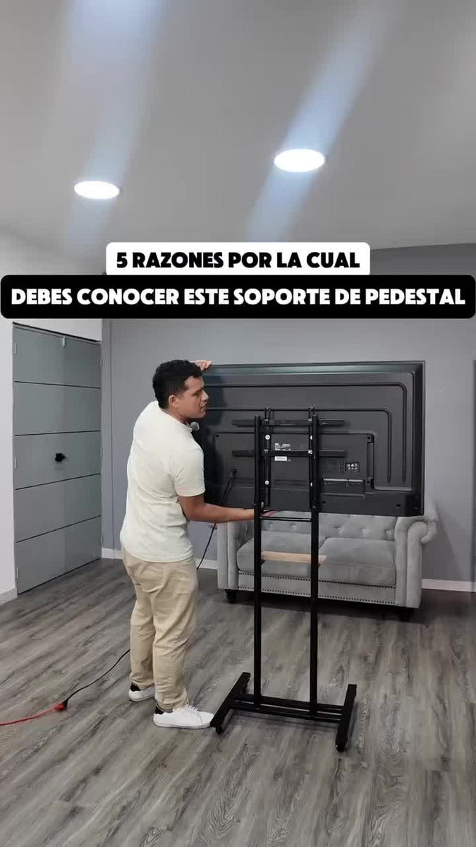 Soporte Pedestal Para Tv Móvil Con Ruedas De 32-65 Negro