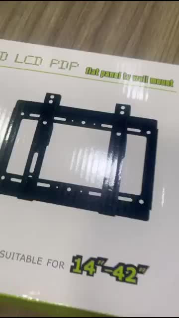 Soporte Base Pared Tv 14 20 22 24 26 30 32 37 40 42 Color Negro
