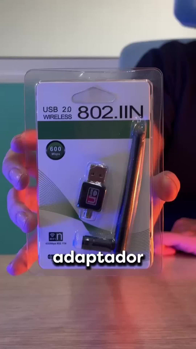Adaptador Wifi Usb 600mbps Antena 802.iin 802-1 Wireless