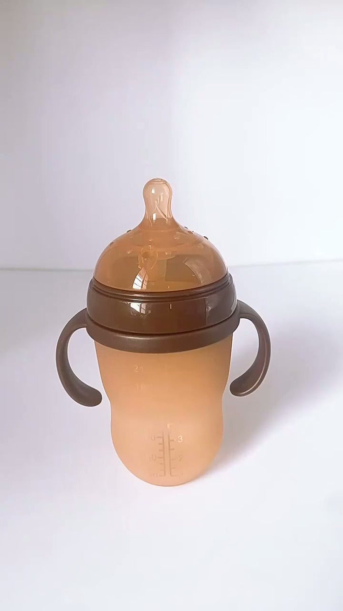 Tetero Biberon Silicona Simulador Pecho Bebes Anticolicos Caqui