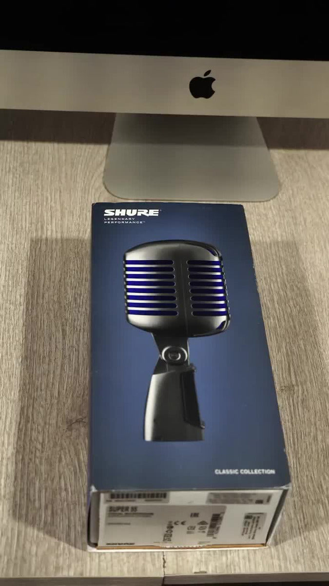 Micrófono Unidyne Shure Super 55 Color Cromado/Azul