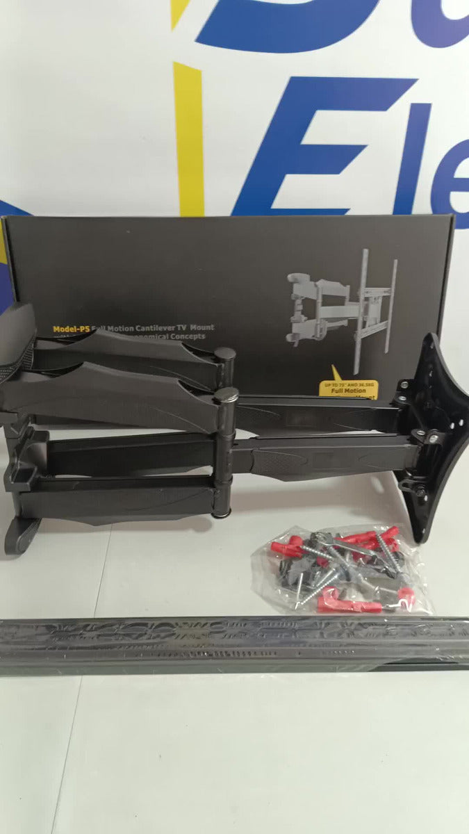 Soporte Televisor Tv 32 75 Pulgadas Doble Brazo Fino Grueso Negro