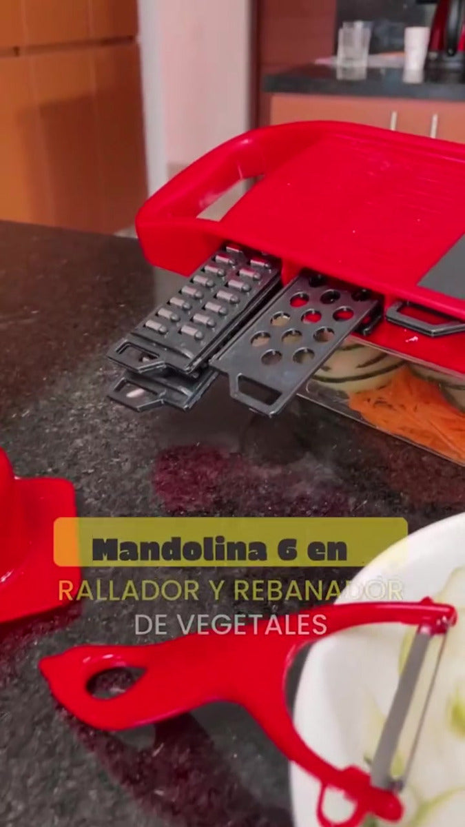 Cortador De Cocina Rallador De Verduras Mandoline 6 En 1