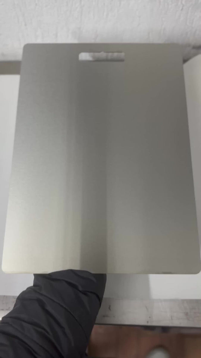 Tabla De Cortar Alimentos En Acero Inoxidable 29 Cm X 39 Cm Lisa Gris