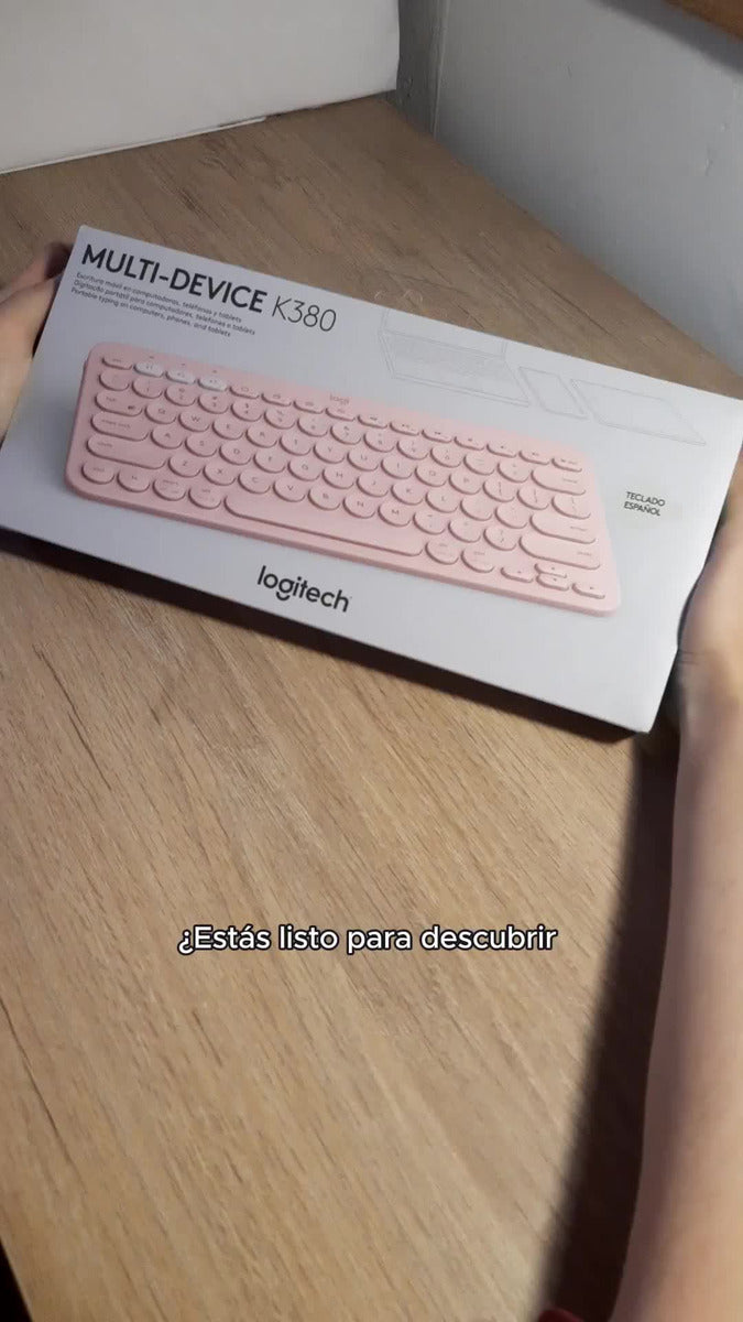 Logitech K380 Teclado Bluetooth Multi dispositivo Rosado Color del teclado Rosa Idioma Español