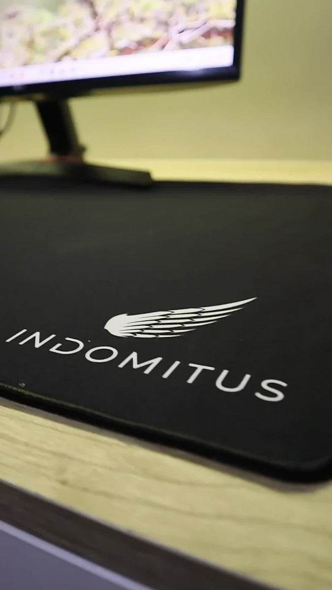Mousepads Gamer Tapete Escritorio Extra Grande Alfombrilla de Ratón para Oficina Juegos Base Antideslizante Impermeable Keyboard Pad Color Negro Indomitus
