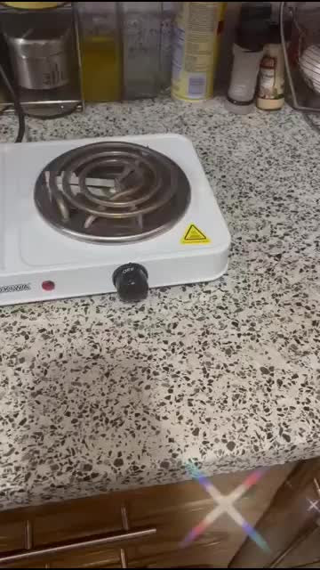 Fogon Eléctrico 2 Puestos, Estufa Electrica 5 Niveles Temperatura Color Negro Impovd