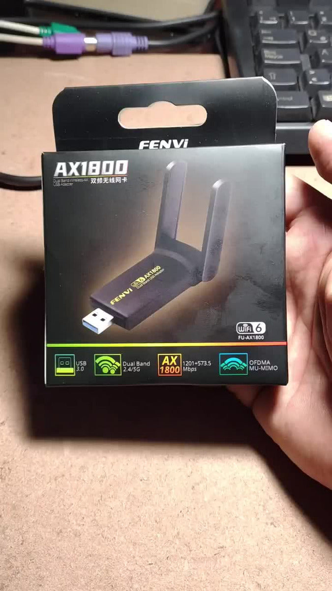 Adaptador Wifi 6 Fenvi Fu-ax1800 Doble Banda 2,4 Y 5ghz 1200
