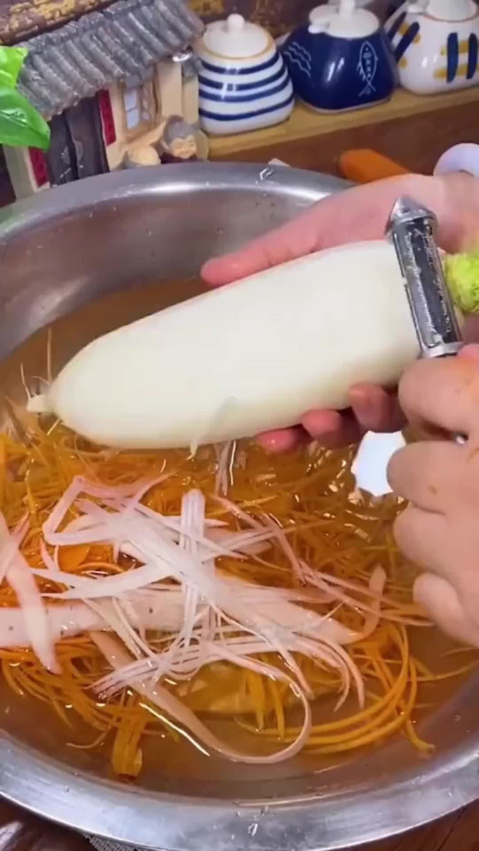 Pelador Multifuncional En Acero Inoxidable 3 En 1 Verduras Plateado
