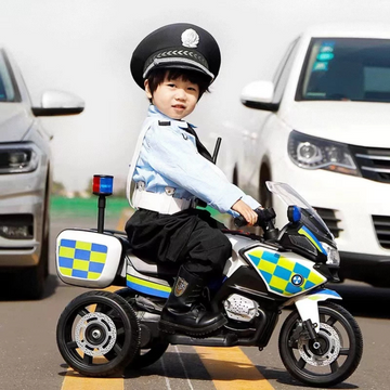 MOTO ELECTRICA INFANTIL ESTILO POLICIA - ¡SEGURIDAD Y DIVERSIÓN EN CADA PASEO Y-MB7100 MUNBE AZUL