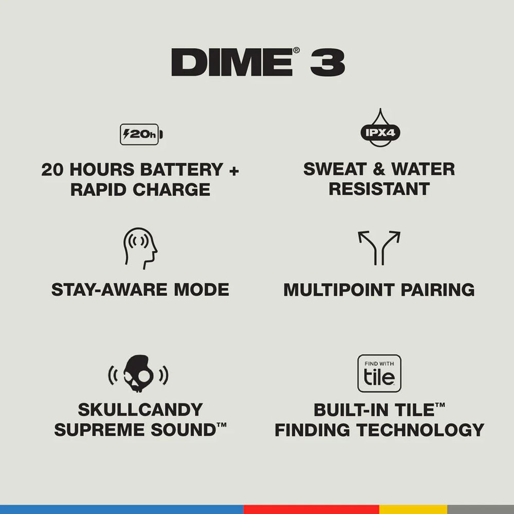 Audífonos Skullcandy Dime 3 In-Ear Bone