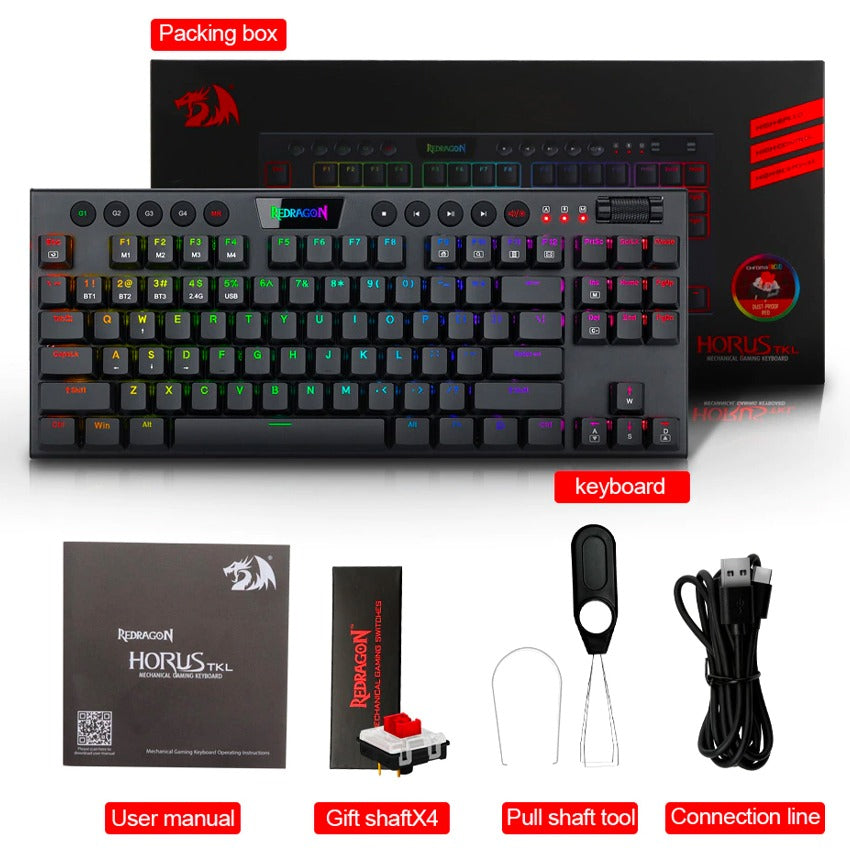 Teclado Redragon HORUS TKL K621 - RGB Inalambrico