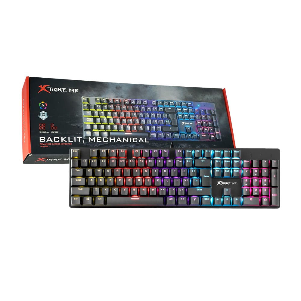 Teclado Gamer XTRIKE ME Mecanico GK-915 Con Switches Blue