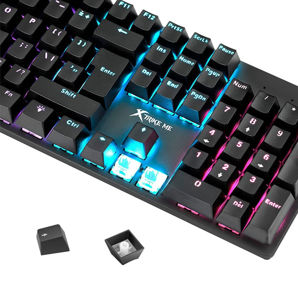 Teclado Gamer XTRIKE ME Mecanico GK-915 Con Switches Blue
