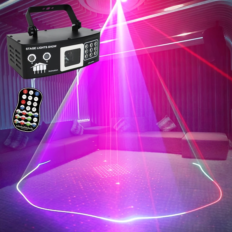 Luces de escenario LED YSH con control remoto - Negro, activadas por sonido, para KTV, bar, sala de estar y decoraciones de fiesta - Perfectas para cumpleaños, San Valentín, Año Nuevo y más, decoraciones de fiesta | Efectos visuales dinámicos | Control r