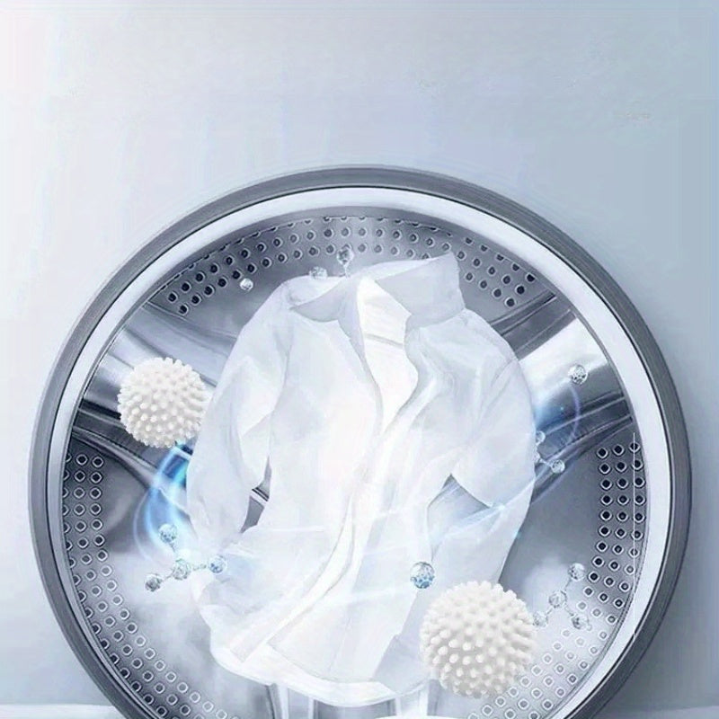 4 bolas de lavandería reutilizables, bolas de lavandería para lavadora, bolas de secadora, bolas de suavizante de ropa, bolas de secadora, bolas de lavandería resistentes a la rotura, efectivo para eliminar arrugas, productos de limpieza, herramienta peq