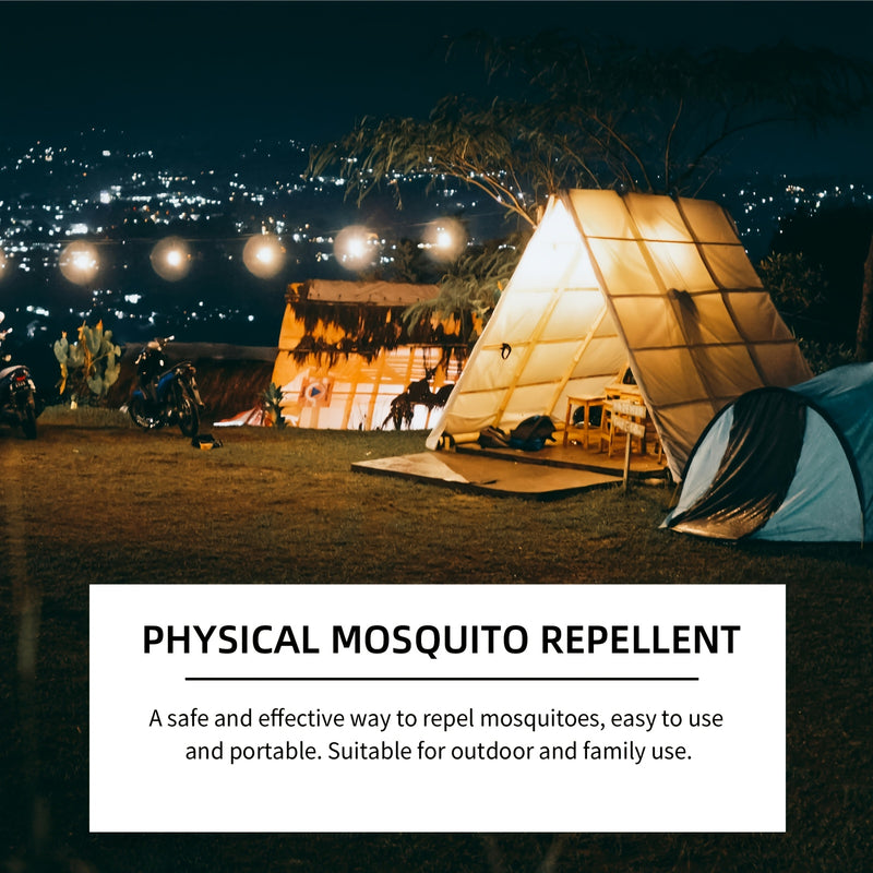 Pulsera electrónica repelente de mosquitos negra – Ajuste cómodo, repelente físico de insectos, no tóxico, diseño unisex para pesca y actividades al aire libre, incluye 2 pilas de botón, pulsera unisex | Brazalete elegante | Accesorio moderno | Repelente