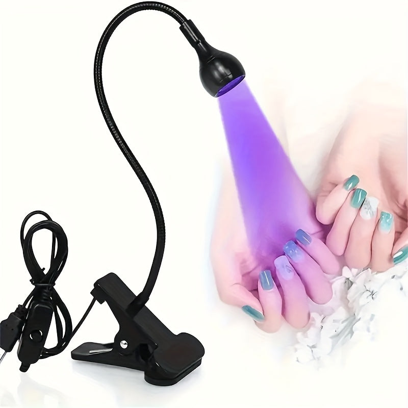 Lámpara de uñas LED mini portátil con temporizador digital - Recargable por USB, lámpara de curado de gel portátil, adecuada para manicura en casa y salón DIY