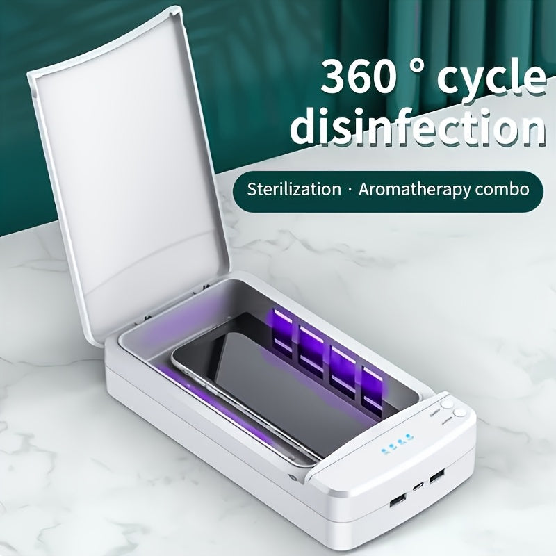 Caja de desinfección de uñas portátil alimentada por USB para herramientas de manicura y pedicura - Estérilice y seque suministros de cuidado de uñas con diseño compacto, no necesita batería, esenciales para la higiene del salón en casa, suministros para