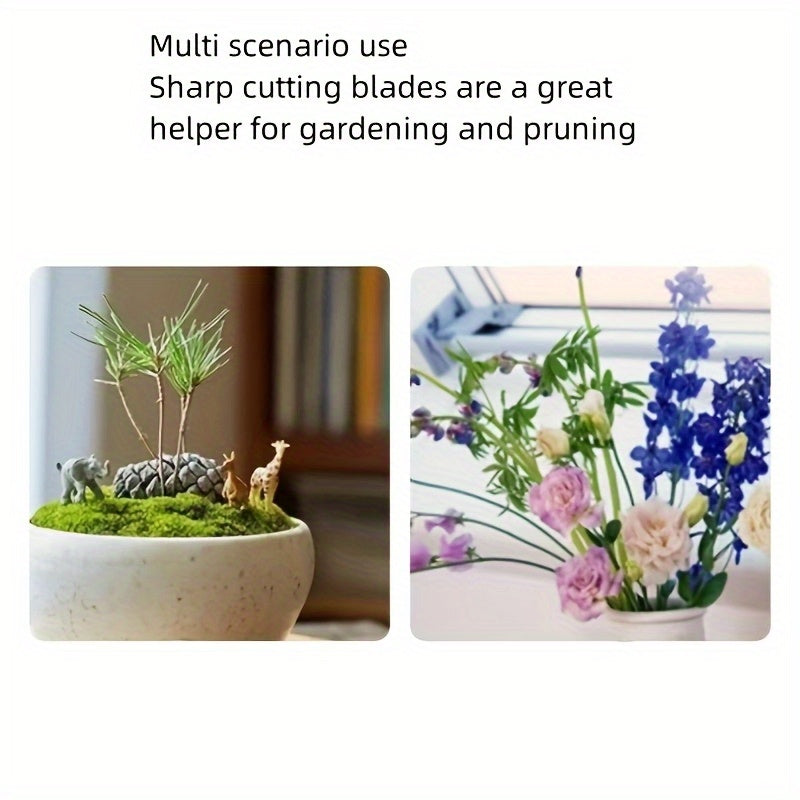 1pc Tijeras de Jardinería Resistentes con Empuñadura Antideslizante - Herramienta Profesional y Doméstica, Cuchillas Afiladas para Cortes Limpios, Construcción en Acero Inoxidable Resistente a la Corrosión - Ideal para Árboles, Arbustos, Flores, Setos -