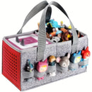 Altavoz Portátil de Fieltro Rojo & Organizador de Muñecas - Bolsa de Música Creativa con Múltiples Bolsillos