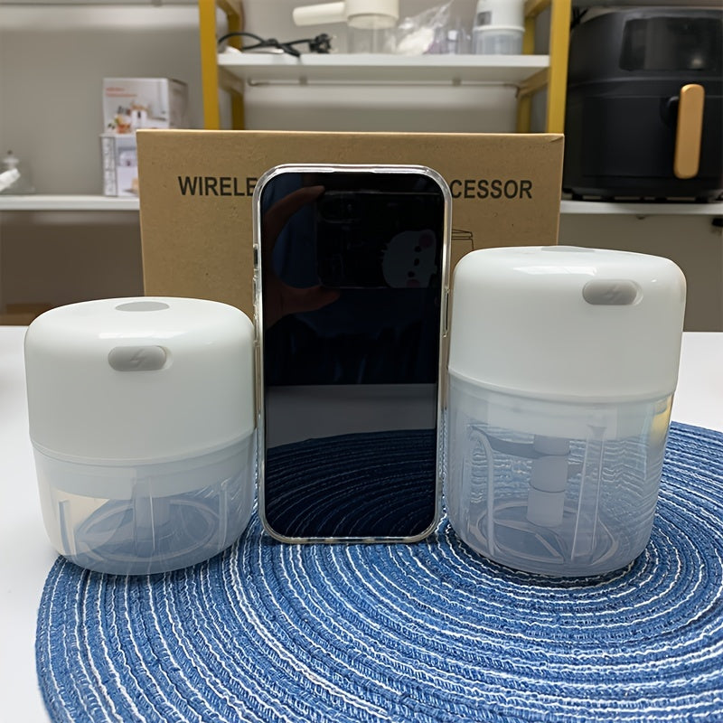 100/250ml Triturador Eléctrico de Ajo Mini USB, Picadora de Carne y Verduras Resistente para Jengibre, Utensilio de Cocina Duradero