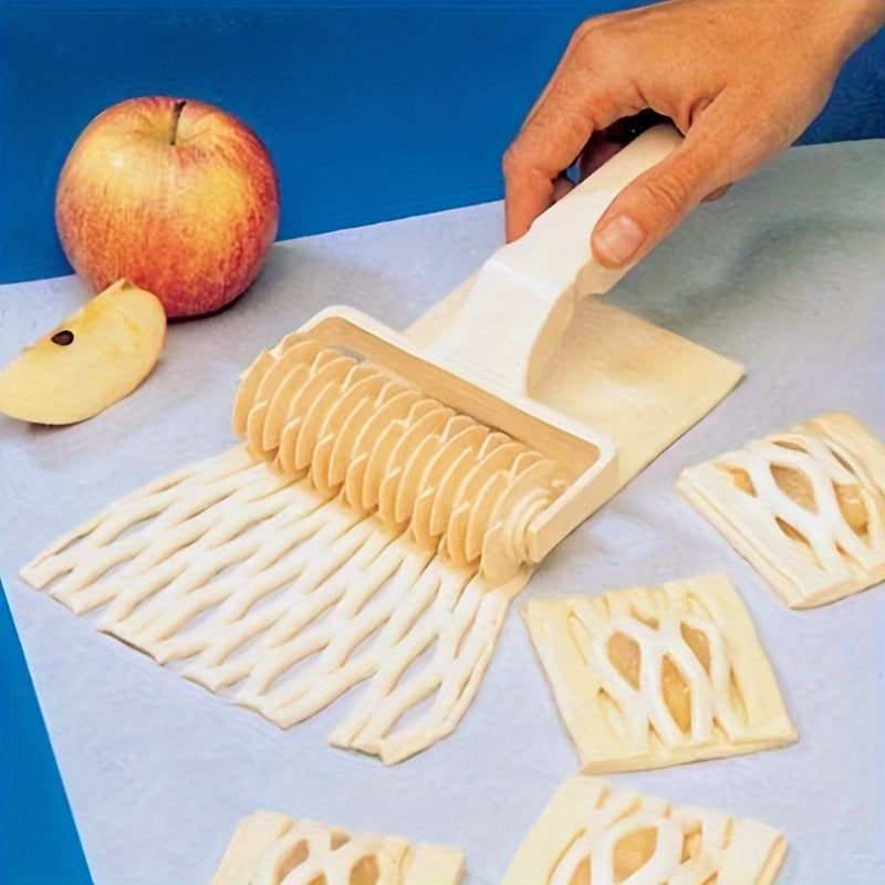 1 pieza de herramienta de panificación premium: rodillo y cortador de masa con cortador de alambre para galletas y pizzas y rodillo, ideal para galletas y pizzas caseras.