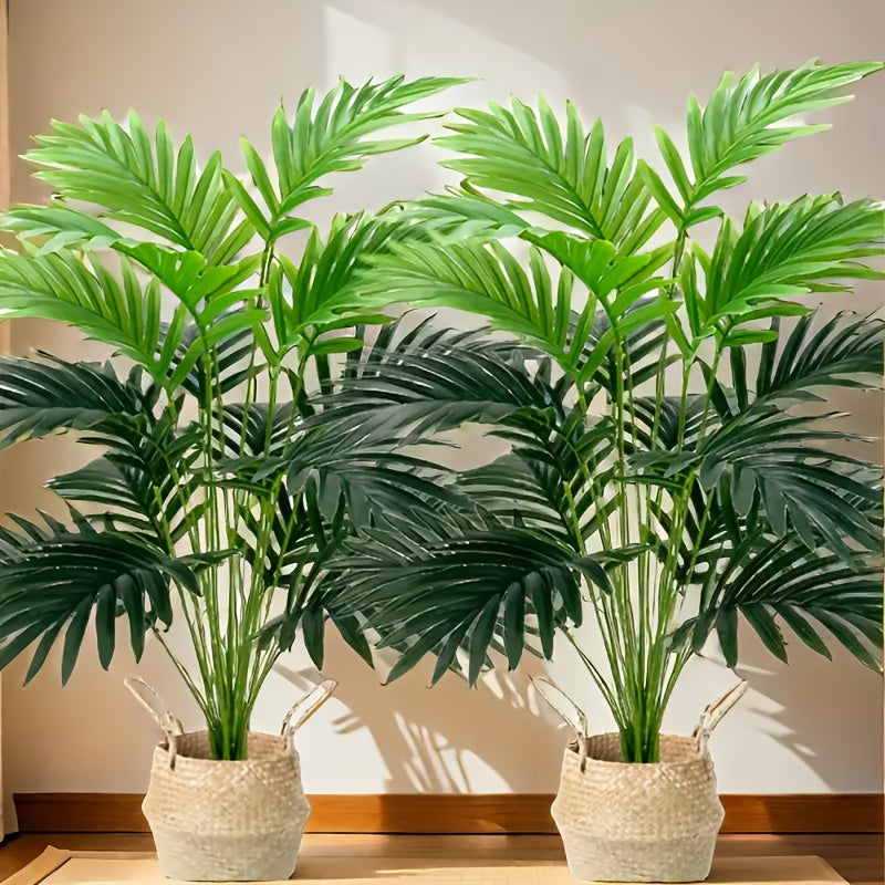 2 Paquetes de Plantas de Simulación de Alta Gama con 18 Hojas Grandes, Adecuadas para Decoración de Alta Gama en Interiores y Exteriores, Perfectas para Acción de Gracias, Bodas, Hoteles, Jardines, Patios, Fotografía y Hermosa Decoración de Plantas Verdes