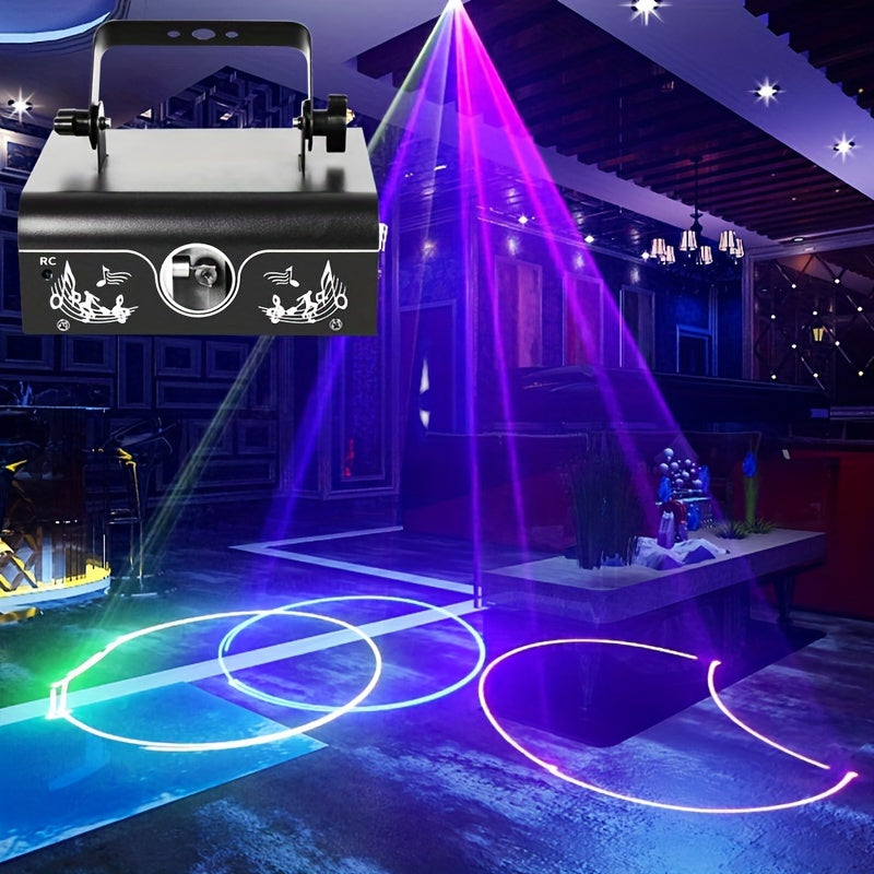 1 Pieza, Luces Láser Animadas, De Segunda Generación, Para Dj, Para Escenarios Y Fiestas, Ilusión 3D Y Colores Rgb, Con Control De Sonido Dmx512 Y Control Remoto, Para Toda Ocasión
