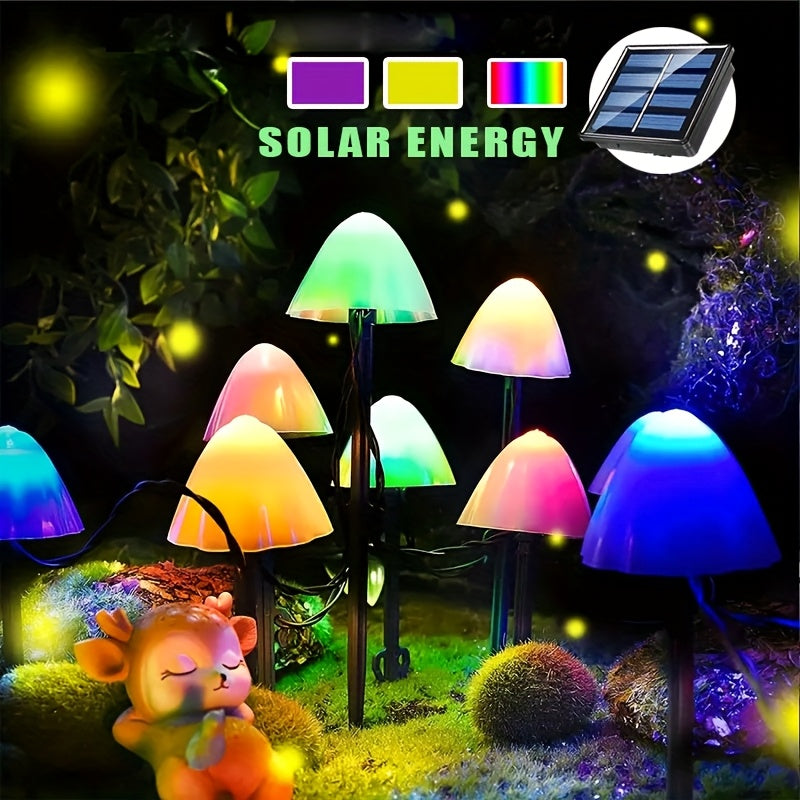 Luces Solares para Patio, calificación, Luces de Hadas Solares para Jardín, Porche, Decoración de Bodas y Fiestas, Luz de Ambiente para Navidad, 1 juego de 3.5 metros 10 luces