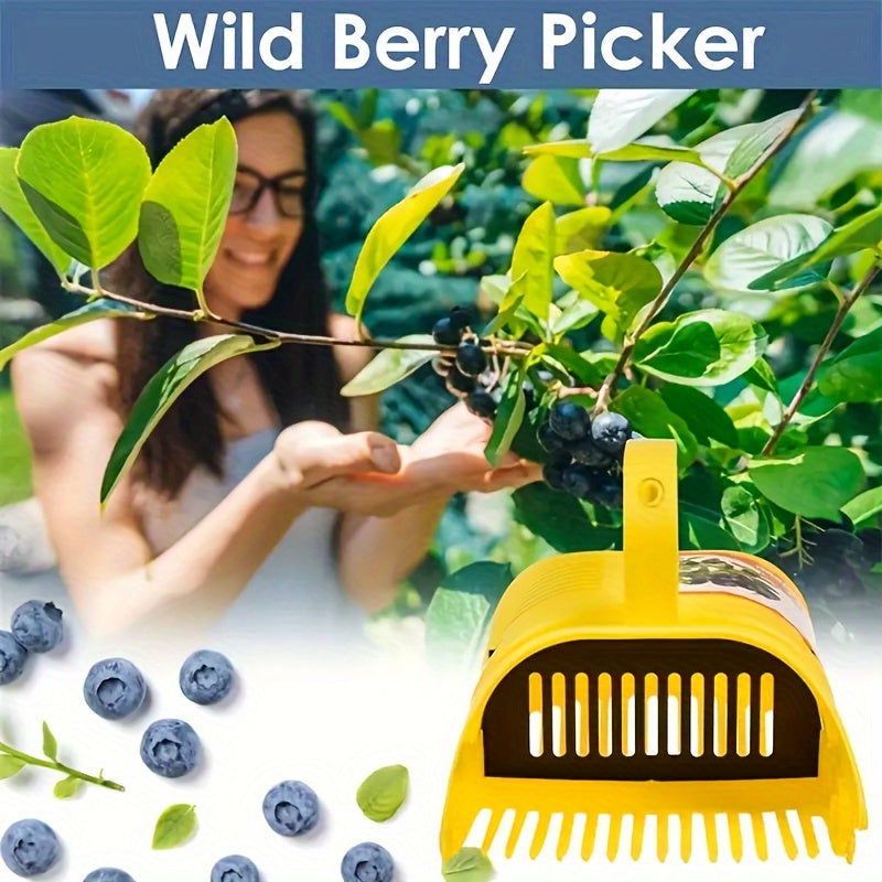 1pc Recolector Manual Portátil de Arándanos - Cosechadora de Frutas Resistente con Construcción Ligera y No Tóxica en Plástico, Ramas Suaves - Ideal para Huertos, Granjas y Jardines Domésticos - Herramienta Fácil de Limpiar para Bayas, Cerezos, Fresas -