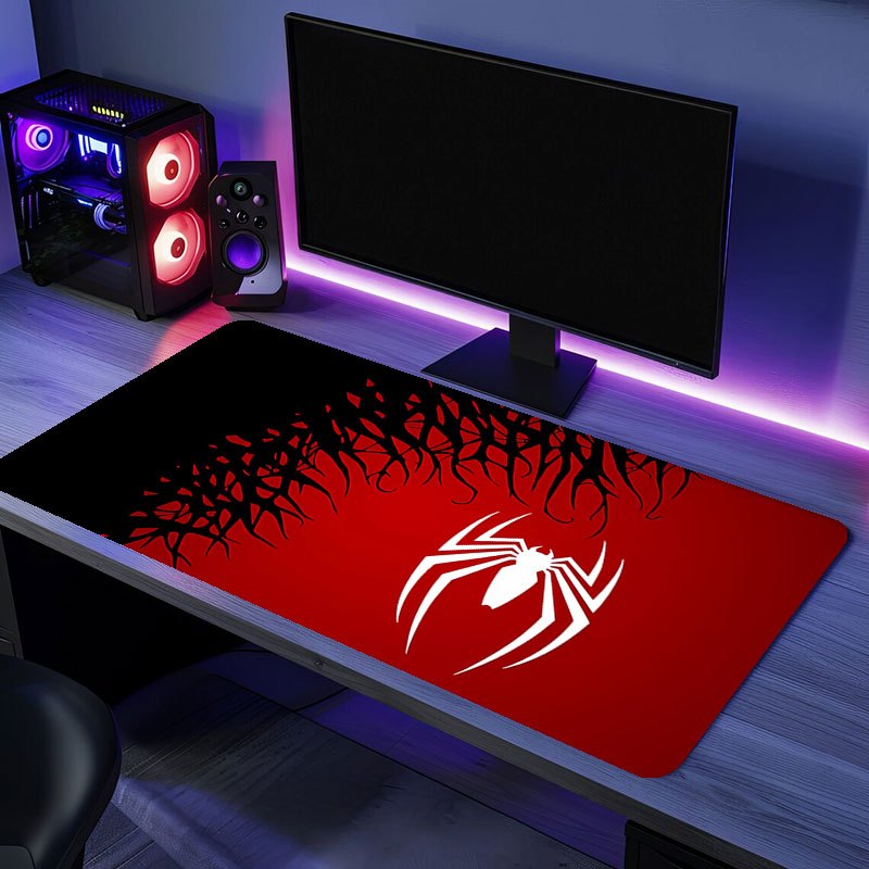 1 pieza de Mouse Pad con tema Spider-Man 5 - Gran alfombrilla de juego y oficina con base de goma antideslizante, lavable, con diseño icónico de Spider-Man para eSports y diversión en escritorio, Mouse Pads para Des.