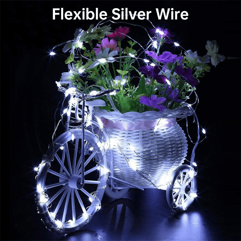 Luces LED Solares para Exteriores Impermeables IP65, con Encendido/Apagado Automático y 8 Modos de Iluminación (Parpadeo/Brillo Fijo), Construcción en Acero Inoxidable para Jardín, Patio, Balcón, Bodas, Fiestas - Decoración Ecológica para Paisajes, Ambie