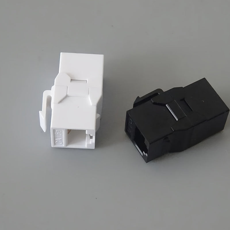 10 Piezas de Paneles Ethernet RJ45 CAT6A - Conectores Keystone Blindados UTP con Contactos Dorados, Cableado Recto y Cruzado, Fácil Instalación para Redes Domésticas/Oficina/Gaming