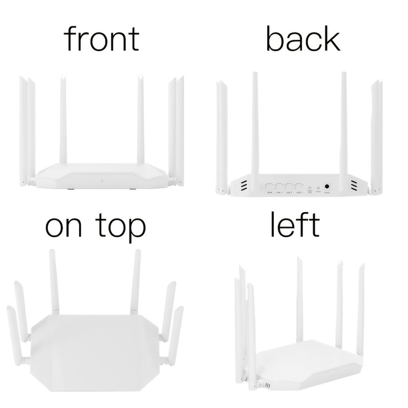 Roteador AX3000 WiFi 6 de YLEEGS, con Gigabit Ethernet, doble banda 5G/2.4G, amplia cobertura, conexión ininterrumpida, sin bloqueos, fácil visualización para juegos, oficina y entretenimiento, enchufe de EE. UU., 110V/220V, sin batería, antena incluida,