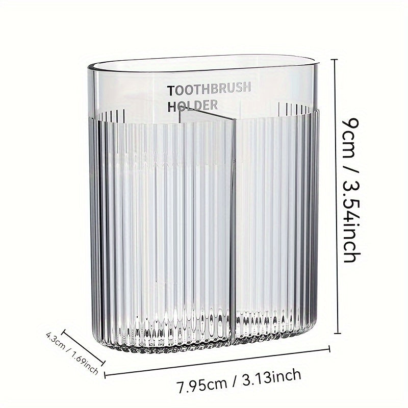 1pc Soporte Moderno de Pared para Cepillos de Dientes y Pasta Dental - Sin Taladro, Organizador de Baño que Ahorra Espacio, Contenedores de Almacenamiento para la Organización del Hogar