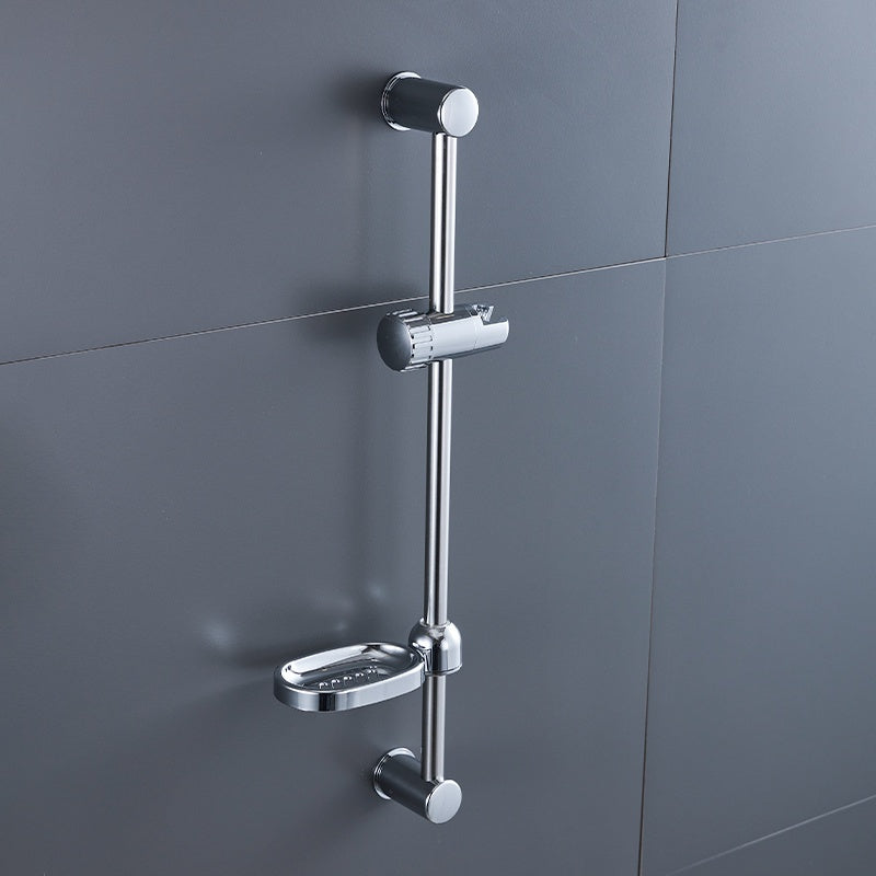Riel de Ducha Ajustable de Acero Inoxidable con Soporte para Cabezal de Ducha Manual - Barra Deslizante de Baño de 600mm, Diseño Montado en la Pared para Configuraciones Flexibles de Altura, Acabado Metálico , Organización del Duche | Ducha Montada en la
