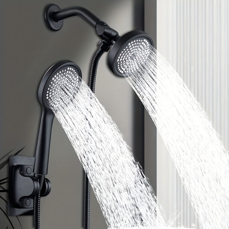 1 juego de ducha ABS con alta caudalidad y manguera, conjunto de ducha portátil dos en uno, distribuidor de agua de tres vías con manguera larga, accesorios para baño